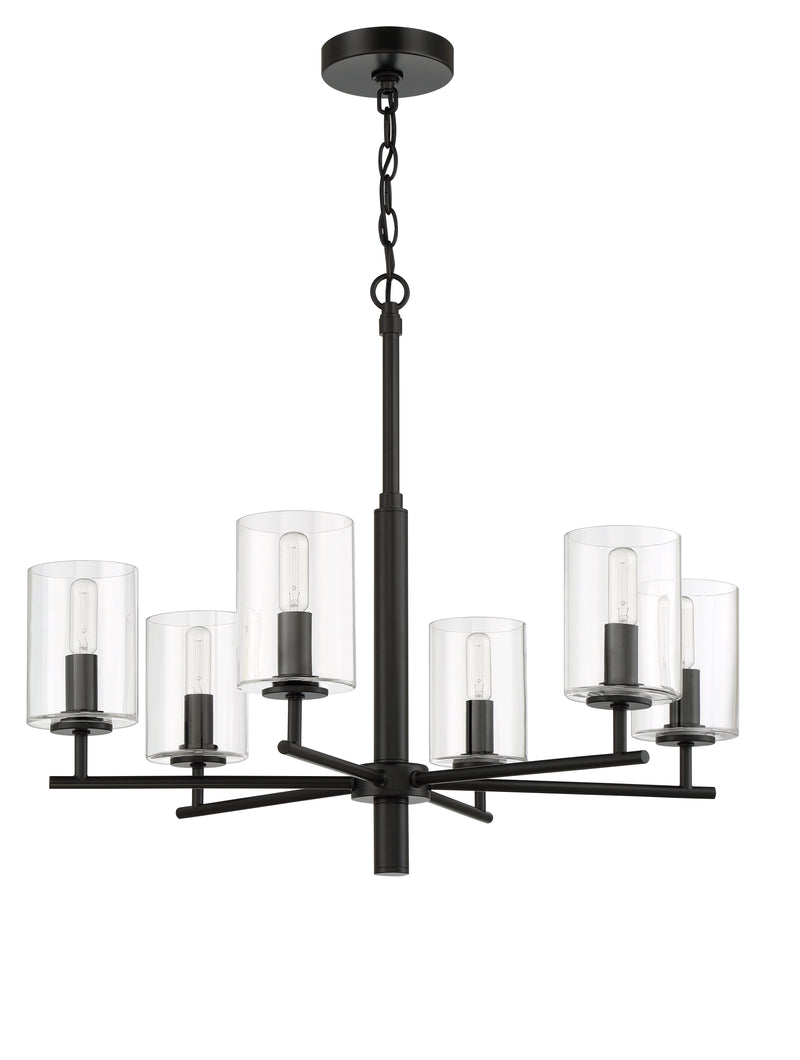 Craftmade 55626-FB Hailie 6 Light Chandelier -Flat Black