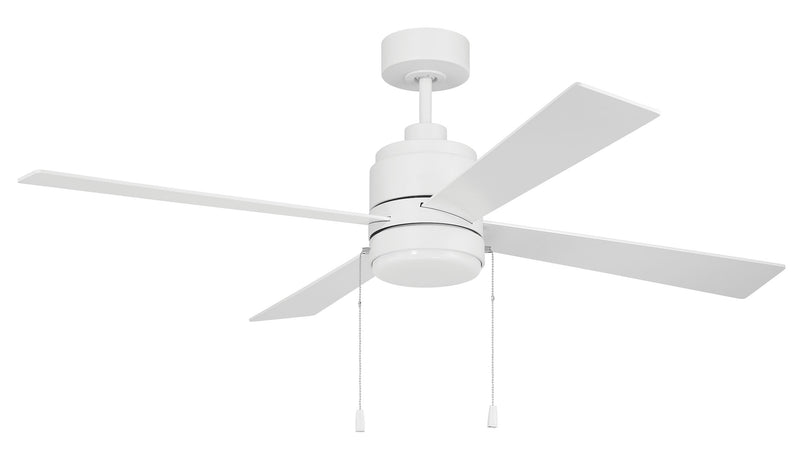 Craftmade MCY52W4-PC McCoy 52 4 Blade LED Ceiling Fan with Pull Chains -White