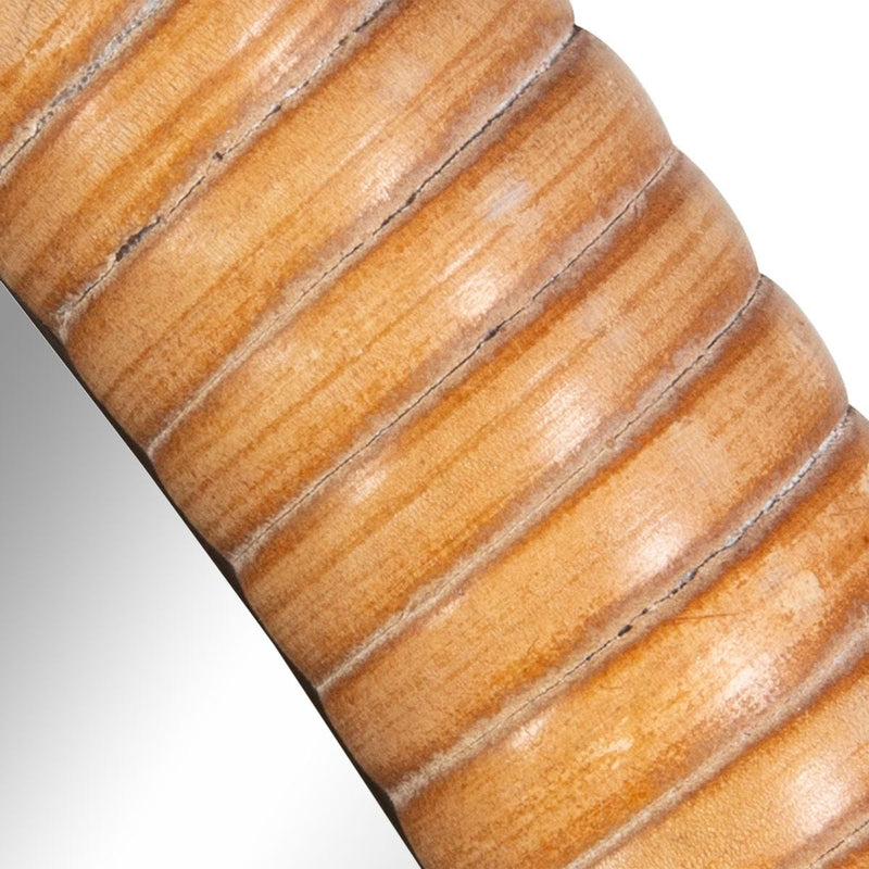 Seastran Coastal Mirror | Modern Round Natural Rattan Frame Mirror (34 in. W x 34 in. H x 2 in. D)