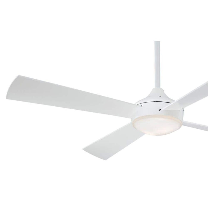 Minka Aire F521L-WHF Aluma 52" Flat White LED Ceiling Fan with Wall Control