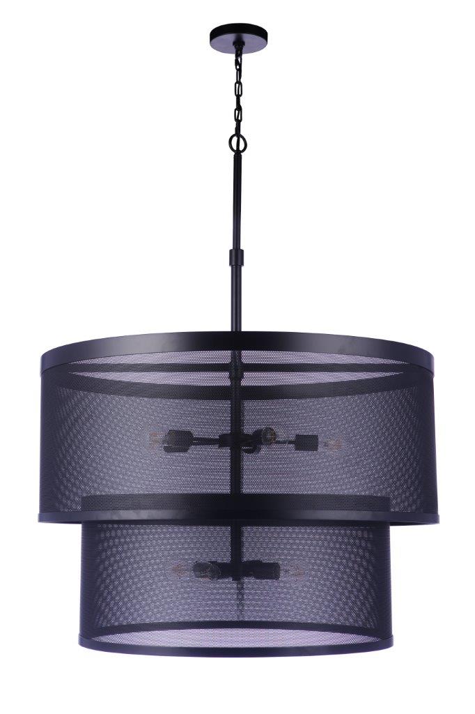 Craftmade 58999-FB Mesh 9 Light Pendant -Flat Black