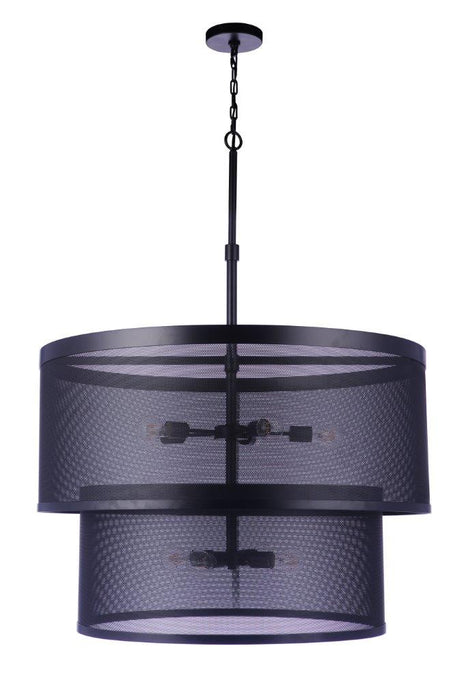 Craftmade 58999-FB Mesh 9 Light Pendant -Flat Black
