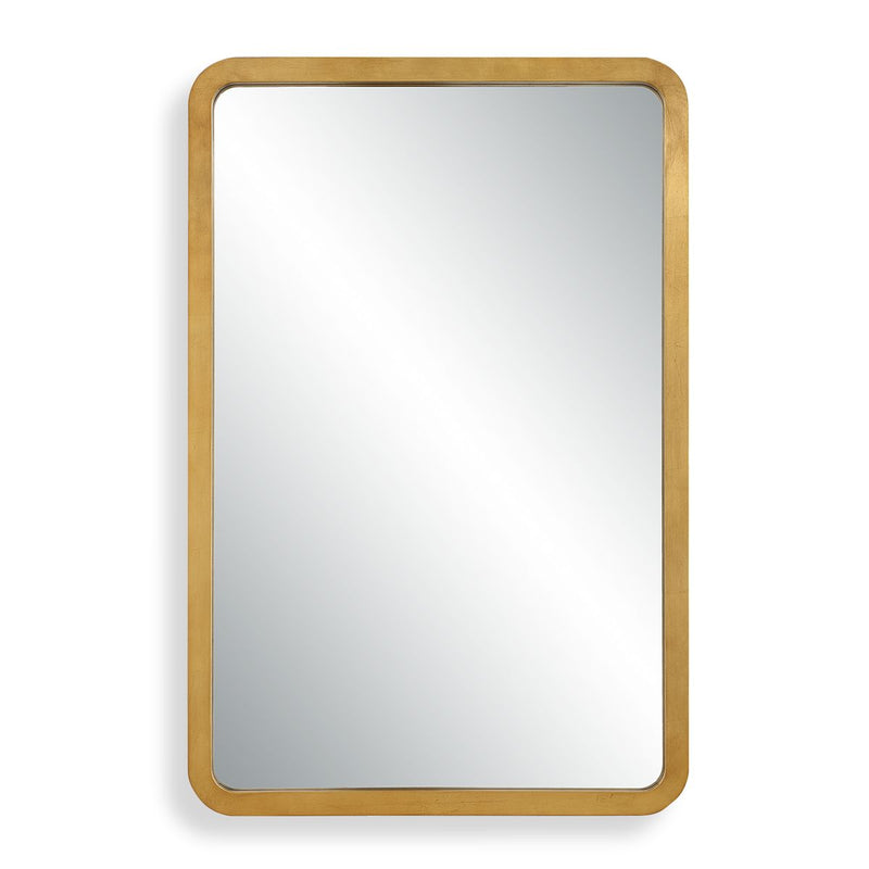Solaren Gold Leaf Mirror | Modern Rectangle Engineered Wood Frame Bathroom Vanity Mirror (24 in. W x 36 in. H x 1 in. D)