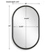 Capsol Satin Black Mirror | Modern Oval Iron Frame Bathroom Vanity Mirror Mounted Vertical or Horizontal (22 in. W x 35 in. H x 1 in. D)