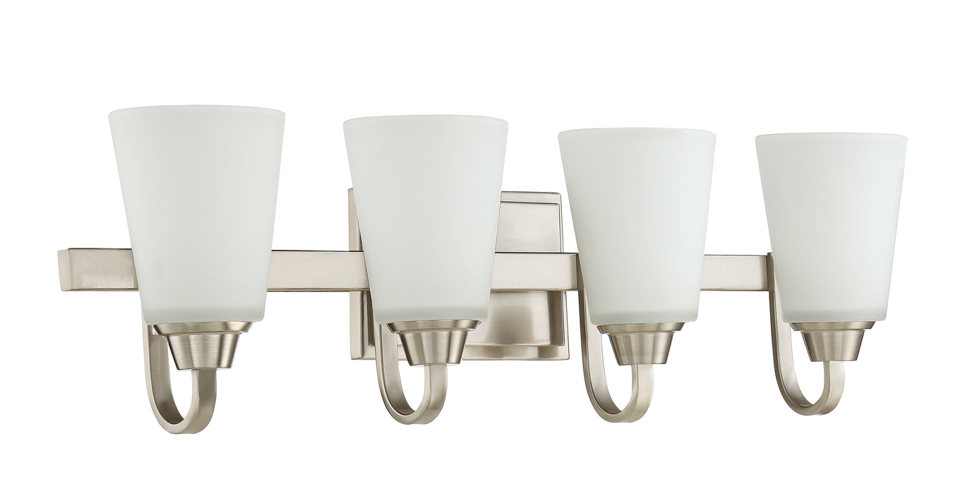 Craftmade 41904-BNK Grace 4 Light Vanity -Brushed Polished Nickel