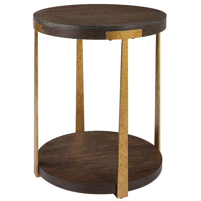 Uttermost Palisade Round Wood Side Table