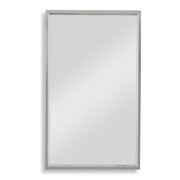Altivus Stainless Steel Mirror | Modern Rectangle Steel Frame Bathroom Vanity Mirror (18 in. W x 30 in. H x 1 in. D)