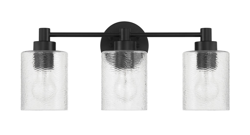 Craftmade 60203-FB Lyndsey 3 Light Bathroom Vanity Light -Flat Black
