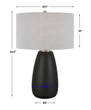 Uttermost Twilight Satin Black Table Lamp - ALCOVE LIGHTING