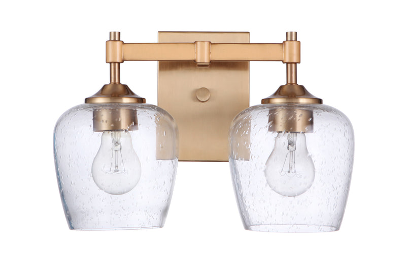 Craftmade 12413SB2 Stellen 2 Light Vanity -Satin Brass - ALCOVE LIGHTING
