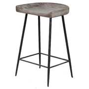 Uttermost Cordova Carved Wood Counter Stool - ALCOVE LIGHTING
