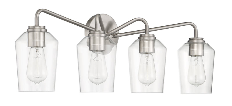 Craftmade 56104-BNK Shayna 4 Light Bathroom Vanity Light -Brushed Polished Nickel