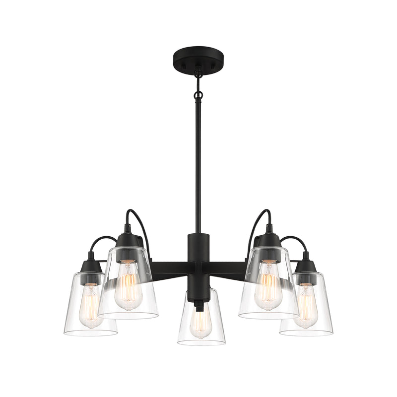 Minka Lavery Beckonridge 5 Light Chandelier-Coal
