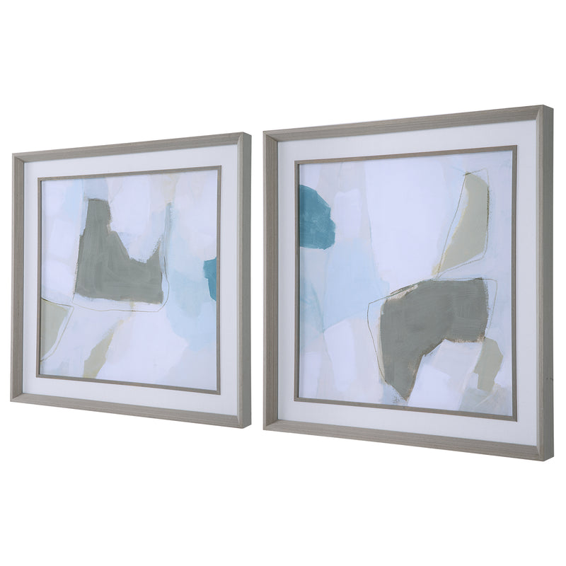 Uttermost Mist Shapes Framed Prints, Set/2 - ALCOVE LIGHTING