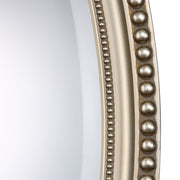 Gemi Metallic Silver Mirror | Modern Oval Polystyrene Frame Bathroom Vanity Mirror Mounted Vertical or Horizontal (22 in. W x 32 in. H x 1 in. D)