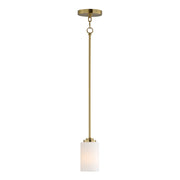 Maxim 90030SWSBR Deven 1 Light Mini Pendant | Satin Brass