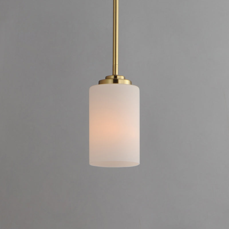 Maxim 90030SWSBR Deven 1 Light Mini Pendant | Satin Brass