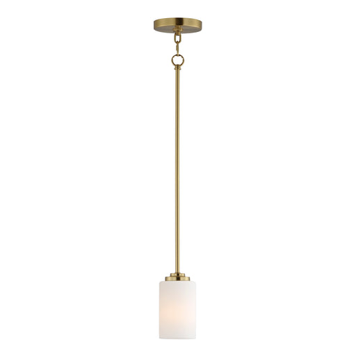 Maxim 90030SWSBR Deven 1 Light Mini Pendant | Satin Brass