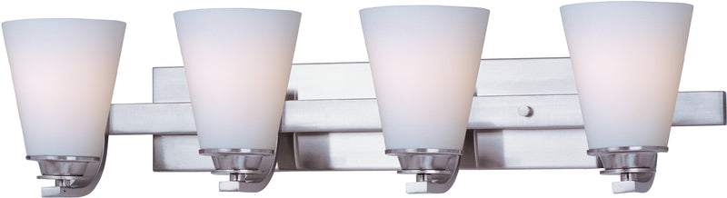 Maxim 9014SWSN Conical 4 Light Bath Vanity | Satin Nickel