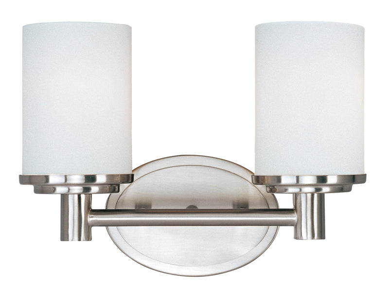 Maxim 9052SWSN Cylinder 2 Light Bath Vanity | Satin Nickel