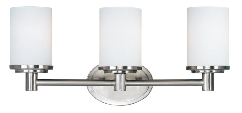 Maxim 9053SWSN Cylinder 3 Light Bath Vanity | Satin Nickel