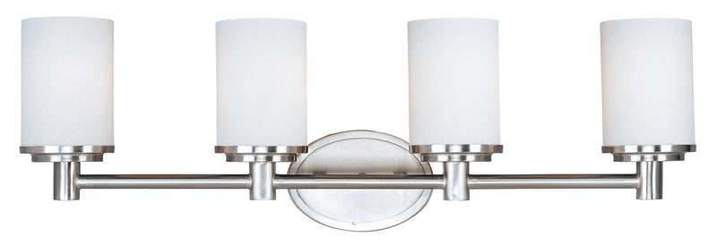 Maxim 9054SWSN Cylinder 4 Light Bath Vanity | Satin Nickel