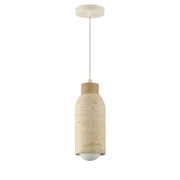 Maxim 90621TVOY Pompeii Single Pendant | Travertine / Oyster