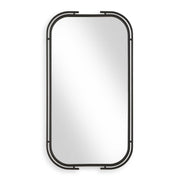 Solix Matte Black Mirror | Modern Rectangle Iron Frame Bathroom Vanity Mirror Mounted Vertical or Horizontal (22 in. W x 40 in. H x 1 in. D)