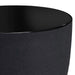 Gravon Accent Table | Textured Sandpaper Black and High Gloss Black Top (9 in. W x 24 in. H)
