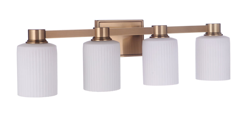 Craftmade 12928SB4 Bretton 4 Light Bathroom Vanity Light -Satin Brass