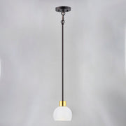 Maxim 91270SWBZSBR Coraline 1 Light Mini Pendant | Bronze / Satin Brass
