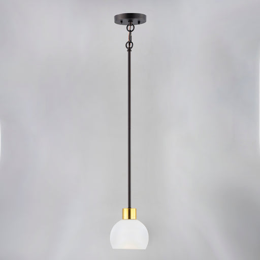 Maxim 91270SWBZSBR Coraline 1 Light Mini Pendant | Bronze / Satin Brass