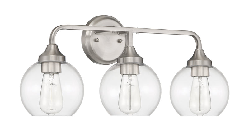 Craftmade 56203-BNK Glenda 3 Light Bathroom Vanity Light -Brushed Polished Nickel