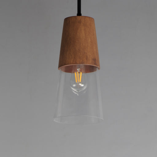 Maxim 91620CLWNBK Carpenter 6.5" Mini Pendant | Walnut / Black