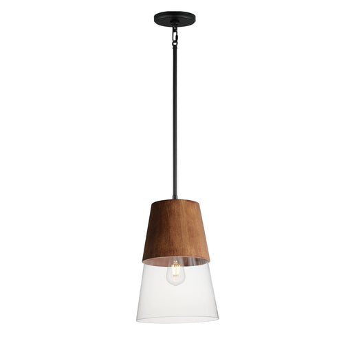 Maxim 91622CLWNBK Carpenter 10" Mini Pendant | Walnut / Black