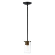 Maxim 91840CDABBK Sleek 1 Light Mini Pendant | Antique Brass / Black