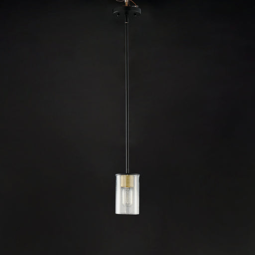 Maxim 91840CDABBK Sleek 1 Light Mini Pendant | Antique Brass / Black
