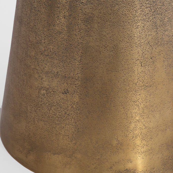 Anvik Antique Brass Accent Table (13 in. W x 20 in. H)