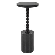 Uttermost Bead Black Marble Drink Table - ALCOVE LIGHTING