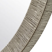 Nuvell Radiant Silver Mirror | Modern Oval Engineered Polymer Frame Bathroom Vanity Mirror (20 in. W x 33 in. H x 1 in. D)