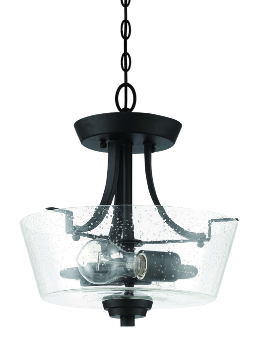 Craftmade 41952-ESP-CS Grace 2 Light Convertible Semi Flush -Espresso (Clear Seeded Glass)