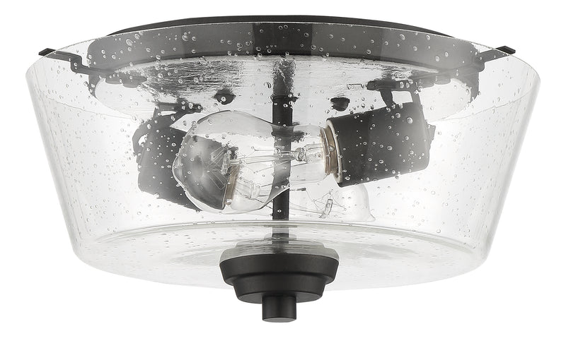 Craftmade 41982-ESP-CS Grace 2 Light Flush Mount -Espresso (Clear Seeded Glass)