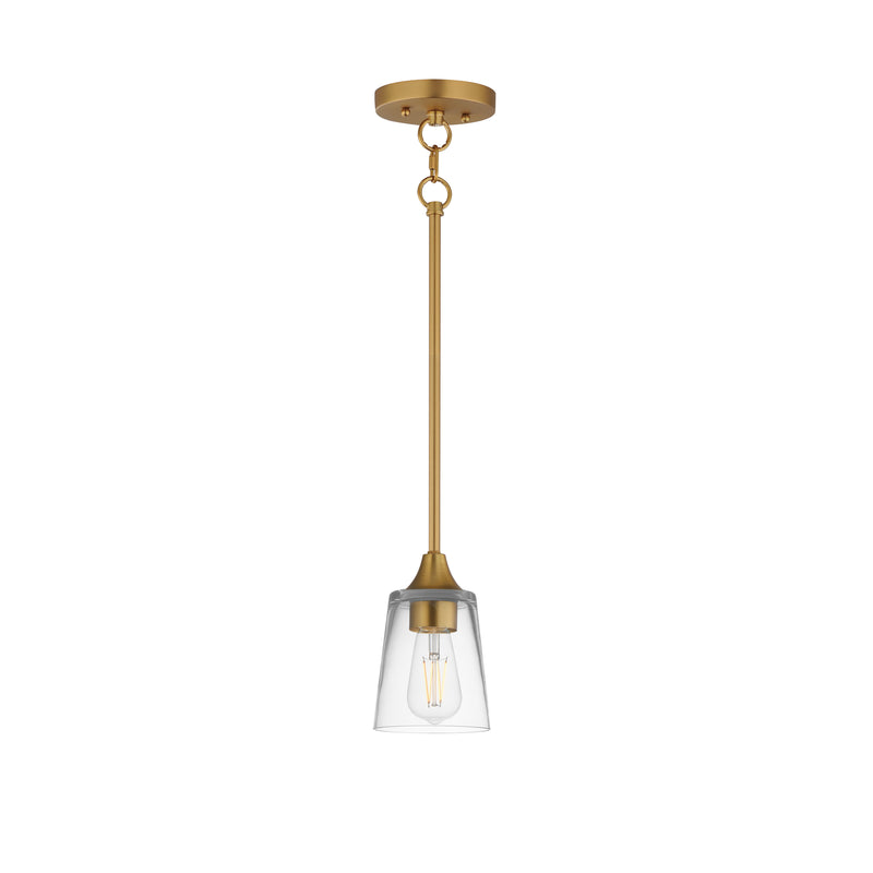Maxim 92880CLNAB Hudson Mini Pendant | Natural Aged Brass