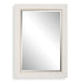 Coastridge Whitewashed Mirror | Modern Rectangle Rattan Polymer Frame Bathroom Vanity Mirror Mounted Vertical or Horizontal (25 in. W x 35 in. H x 2 in. D)