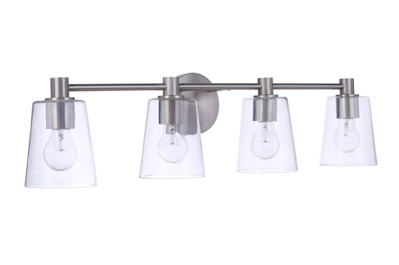 Craftmade 12633BNK4 Emilio 4 Light Bathroom Vanity Light -Brushed Polished Nickel
