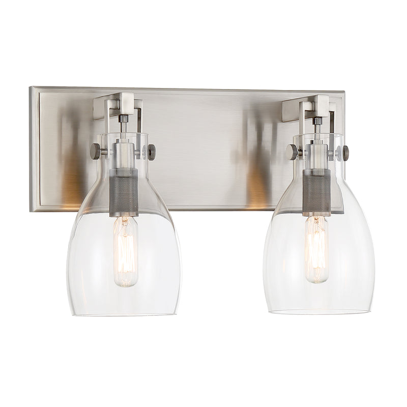 Minka Lavery Tiberia 2 Light Bathroom Vanity Light-Plated Pewter - ALCOVE LIGHTING