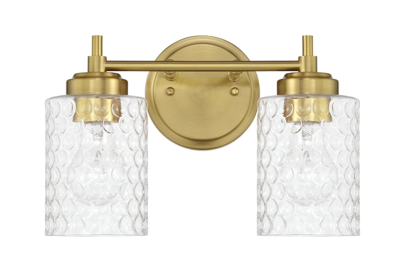 Craftmade 60502-SB Claire 2 Light Bathroom Vanity Light -Satin Brass