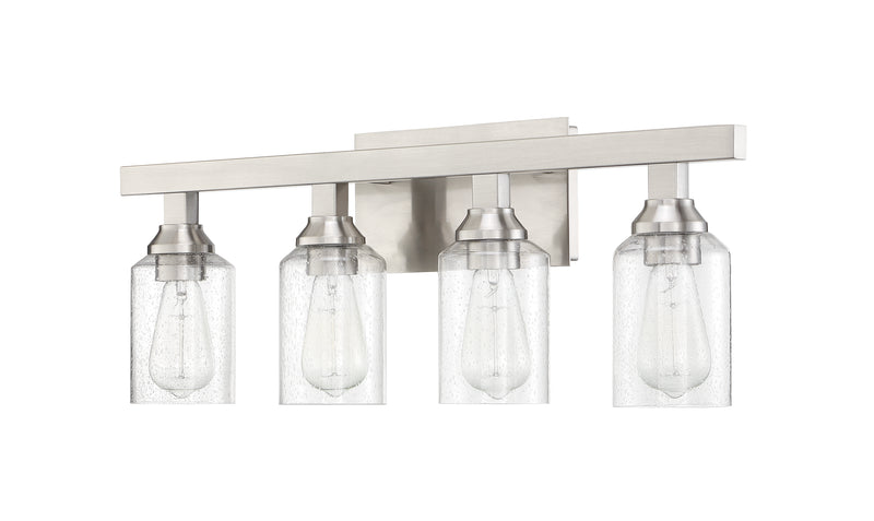 Craftmade 53104-BNK Chicago 4 Light Bathroom Vanity Light -Brushed Polished Nickel