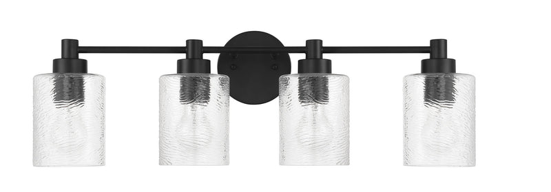 Craftmade 60204-FB Lyndsey 4 Light Bathroom Vanity Light -Flat Black
