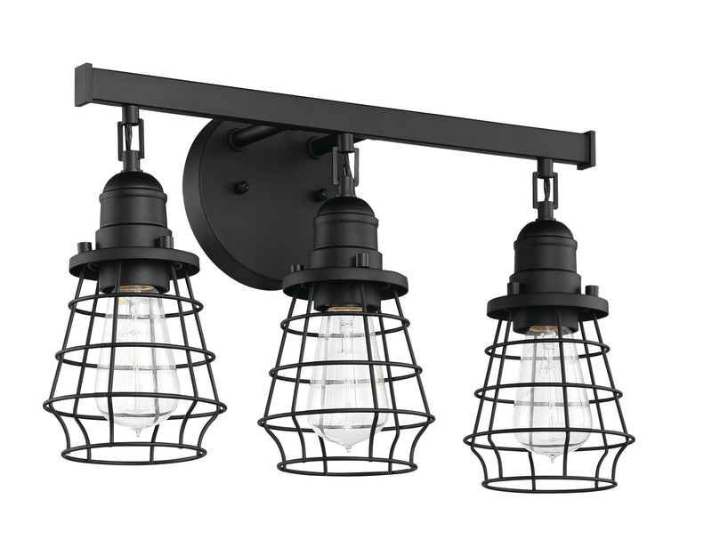Craftmade 50603-FB Thatcher 3 Light Bathroom Vanity Light -Flat Black